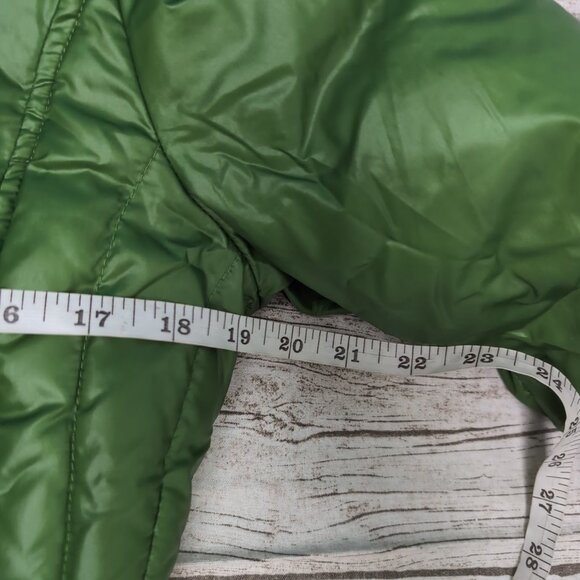 Amani Jeans Green Turtle Neck Puffer Jacket Women Size USA 12 - Picture 4 of 8
